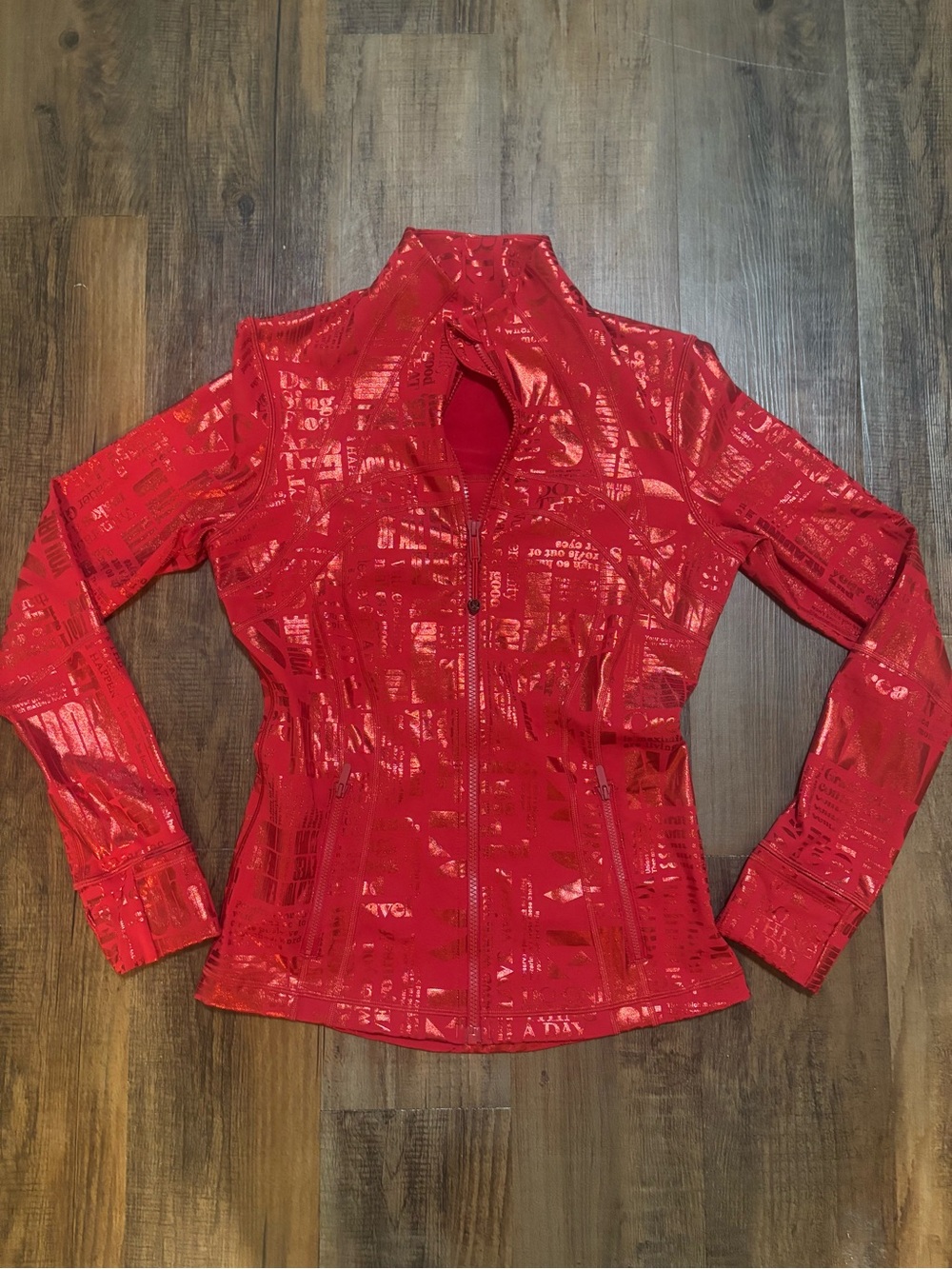 lululemon athletica Red limited edition manifesto 20YR define jacket sz 8